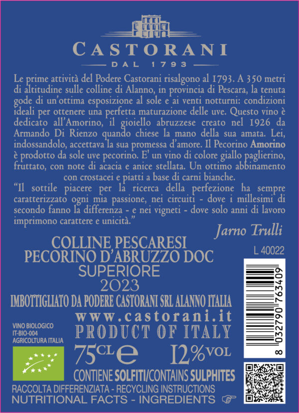 AMORINO Pecorino Abruzzo DOC Superiore 0,75 L