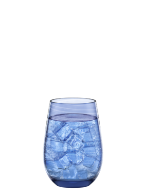 Pahare apă și băuturi reci Stölzle Lausitz Twister 465 ml, albastru fumuriu, set de 6 pahare